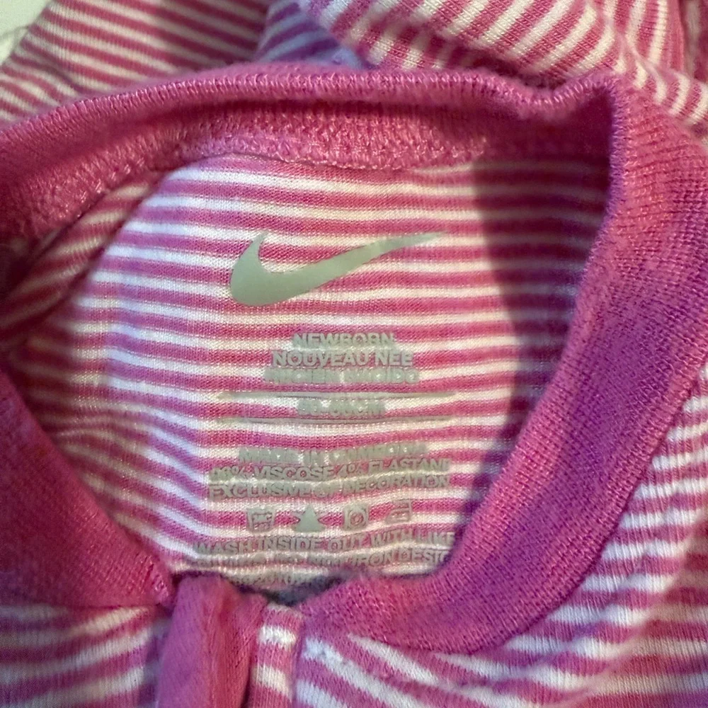 Newborn Nike Viscose Striped Footed Sleeper